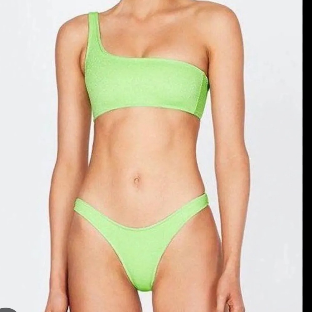 Melrose Lime Sparkle Triangl Bikini Set